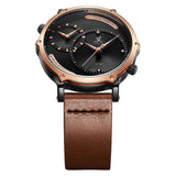 Archer Dual Time 46mm Rose Gold/Brown