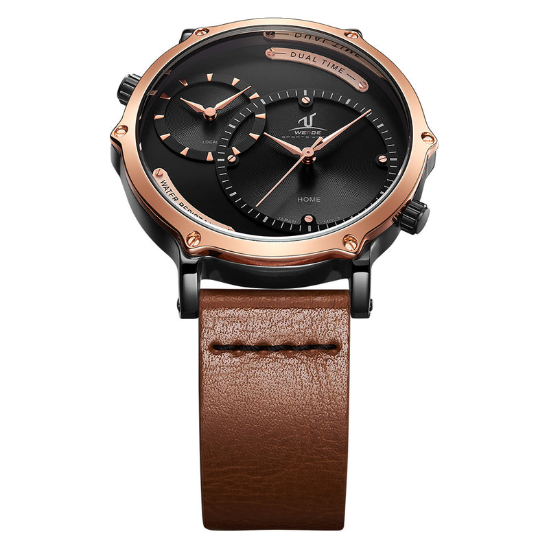 Archer Dual Time 46mm Rose Gold/Brown