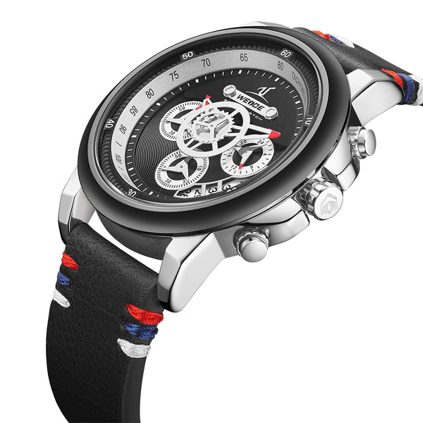Europa Chronograph Leather Black