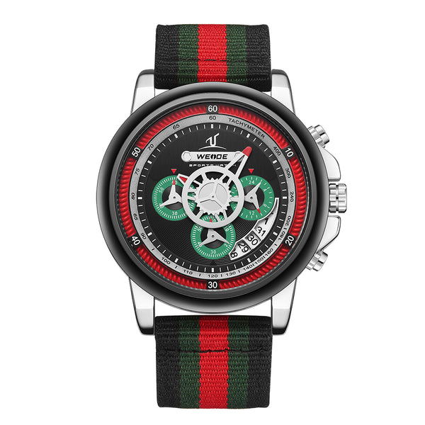 Europa Chronograph Nylon Dark Green/Red