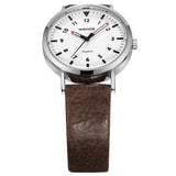 Classic Quartz 40mm Leather Brown/White