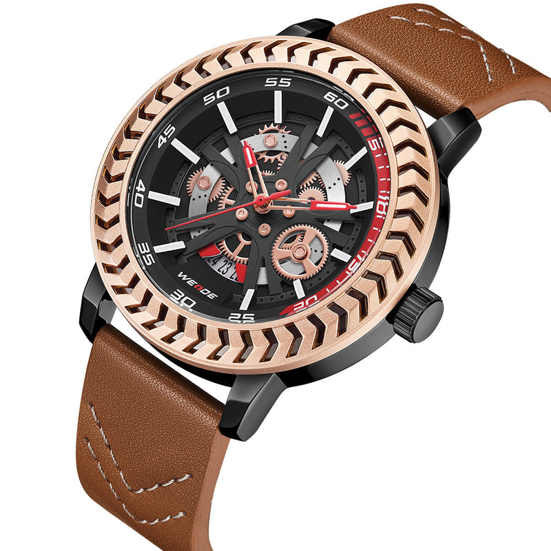 Spoke 45mm Rose Gold/Brown