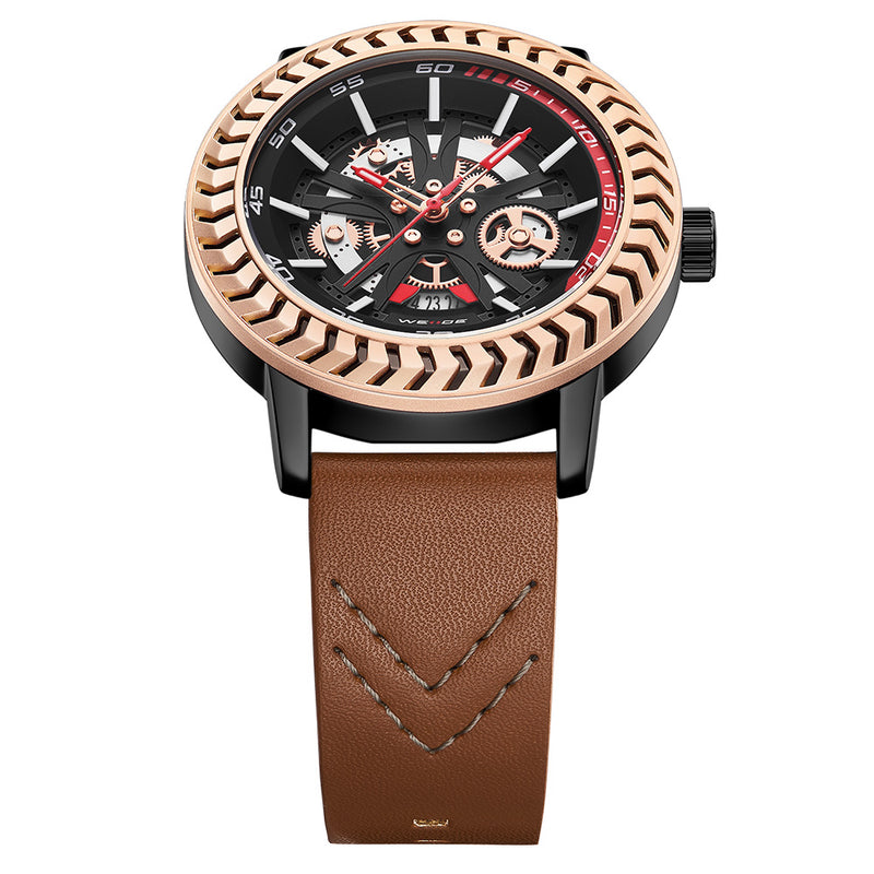 Spoke 45mm Rose Gold/Brown