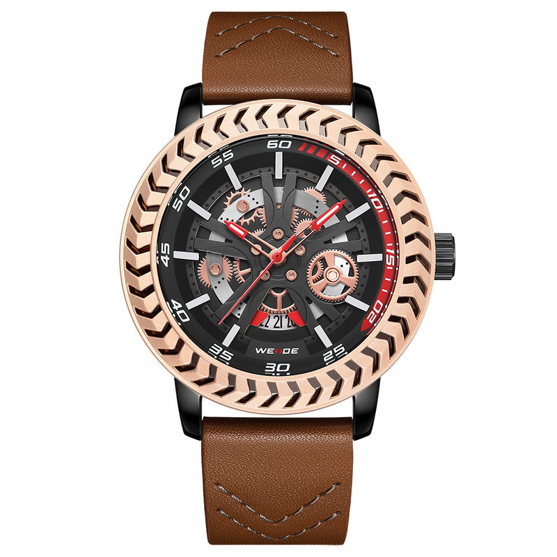 Spoke 45mm Rose Gold/Brown